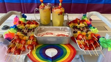 Cherry Willingham care home rainbow themed month